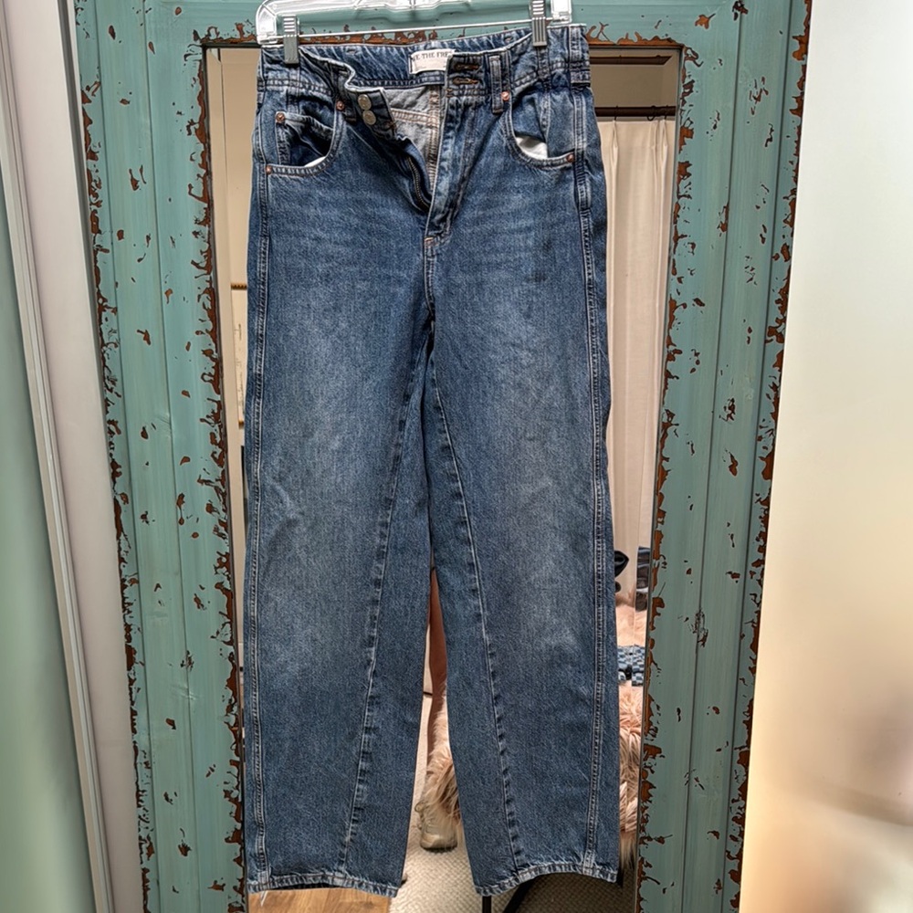 Free People Classic Blue Denim Jeans